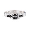White Clover Badtz-Maru Sanrio Characters Ring, Silver 925 with Cubic Zirconia, Smoked, Size 13, SABB30-R001SV