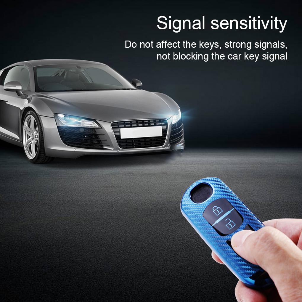 Carbon Fiber Car Key Fob TPU Solid Color Flexible 1:1 Shockproof Stylish Sweatproof Shell Protector Accessories