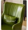 Compact Wax Leather Sofa Chair for Small Apartments, Living Rooms, Bedrooms, Balconies, or Receptions - Light Luxury Style, Tiger Design.