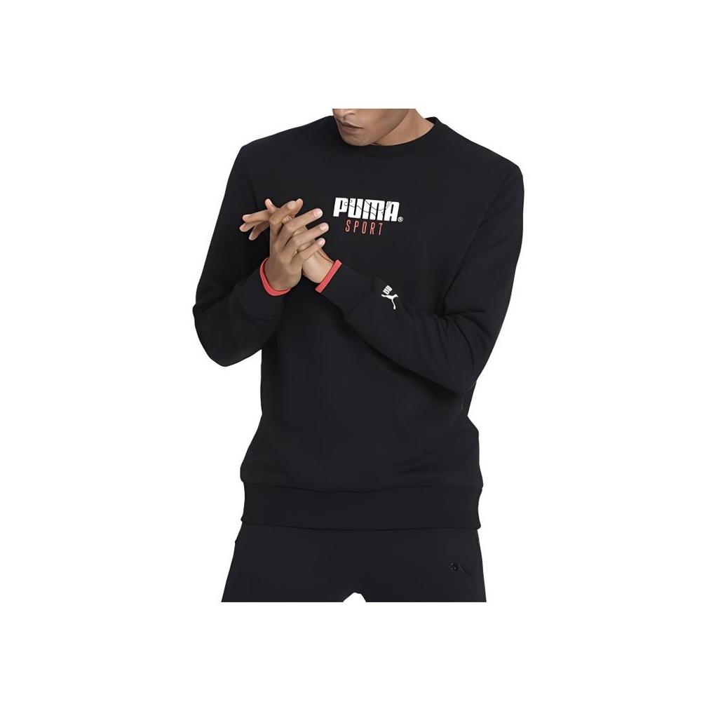 Puma Casual Crew Neck Sweatshirt Men Tops Black 598134-01
