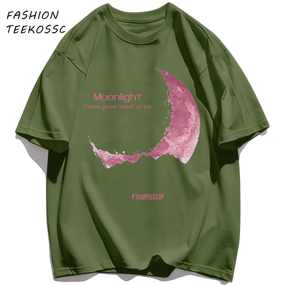 Moonlight I Have Powe Stand On Me Man TShirts Cotton Basics T Shirt Hip Hop Summer Unisex Clothing Loose AllMatch Streetwear
