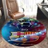 FC Barcelona Crest,Lion Emblem Artwork Chair mat Round Rug Office carpet, Machine Washable, Non slip, Suitable for Living Rooms, Bedrooms
