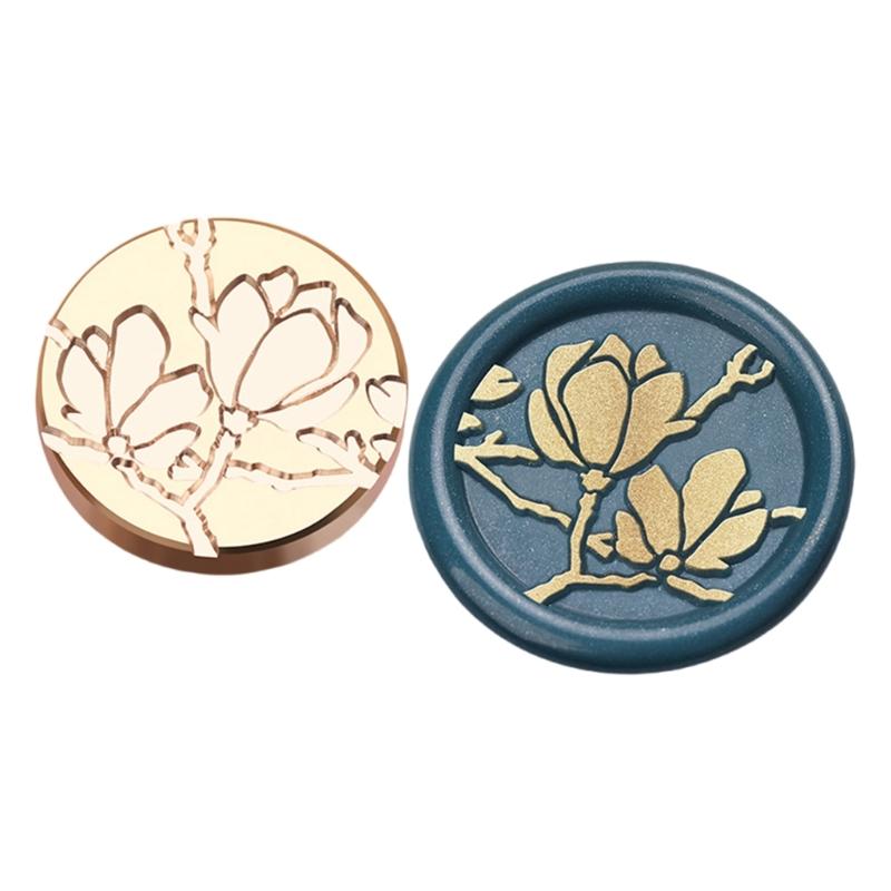 

Sealing Wax Stamp Flower Series Wax Seal Stamp Garlic Brass Head Seal Stamp for Scrapbooking Invitations Decoration