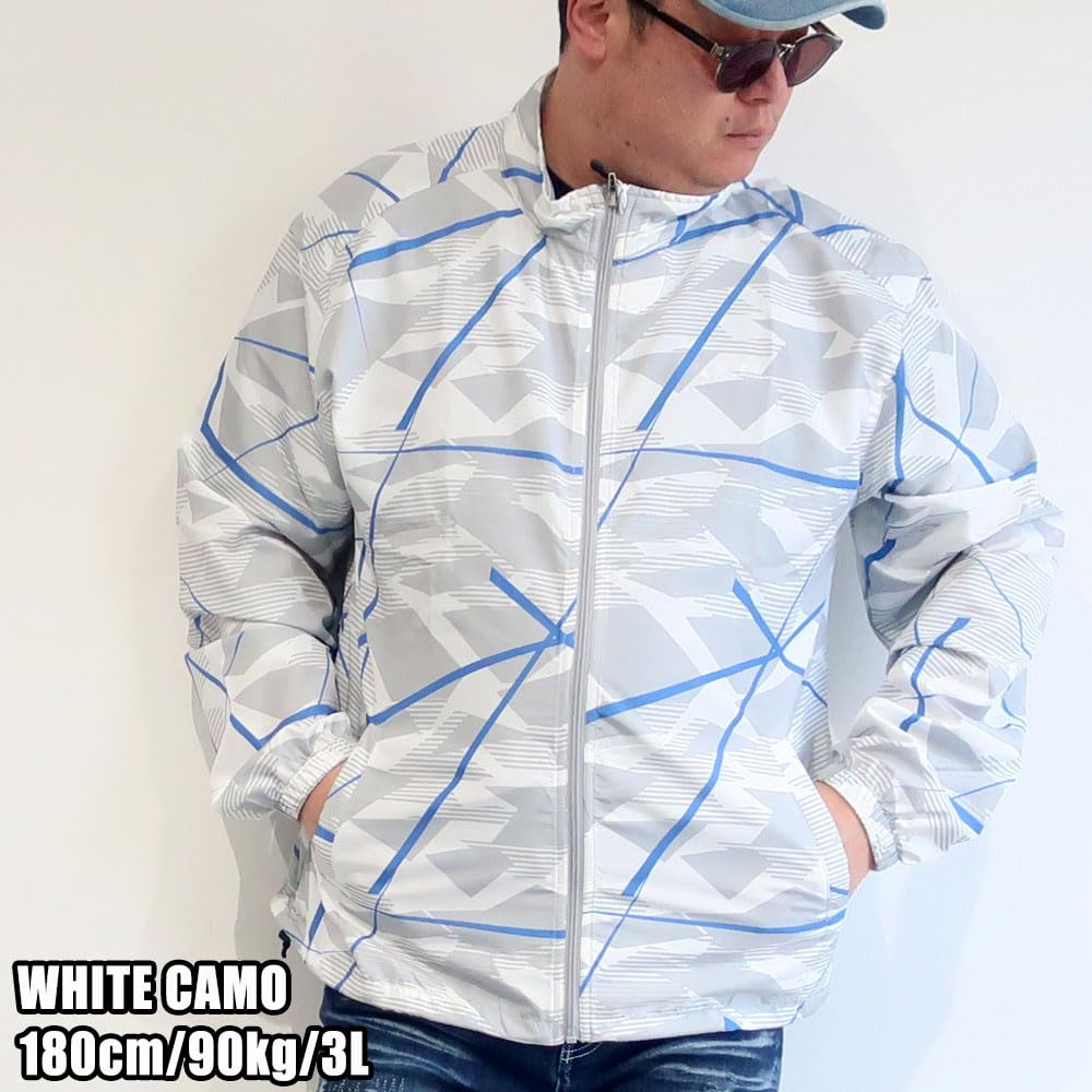 Kurtka nylonowa, duży rozmiar 3L, 4L, 5L, wodoodporna, wiatroszczelna, chroniąca przed promieniowaniem UV, wiatrówka, kieszonkowa, do uprawiania sportów na świeżym powietrzu, golfowa, GOLF 10001678, BIAŁA, męska (3L,
