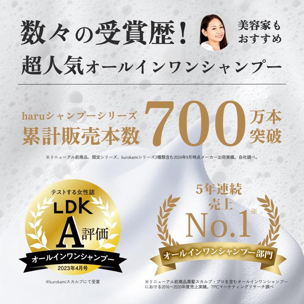 Haru Kurokami Scalp 400ml 400ml Naturally Shampoo (Lavender Blend) (approximately 2-month supply) + (Green Blend) (approximately 2-month supply)