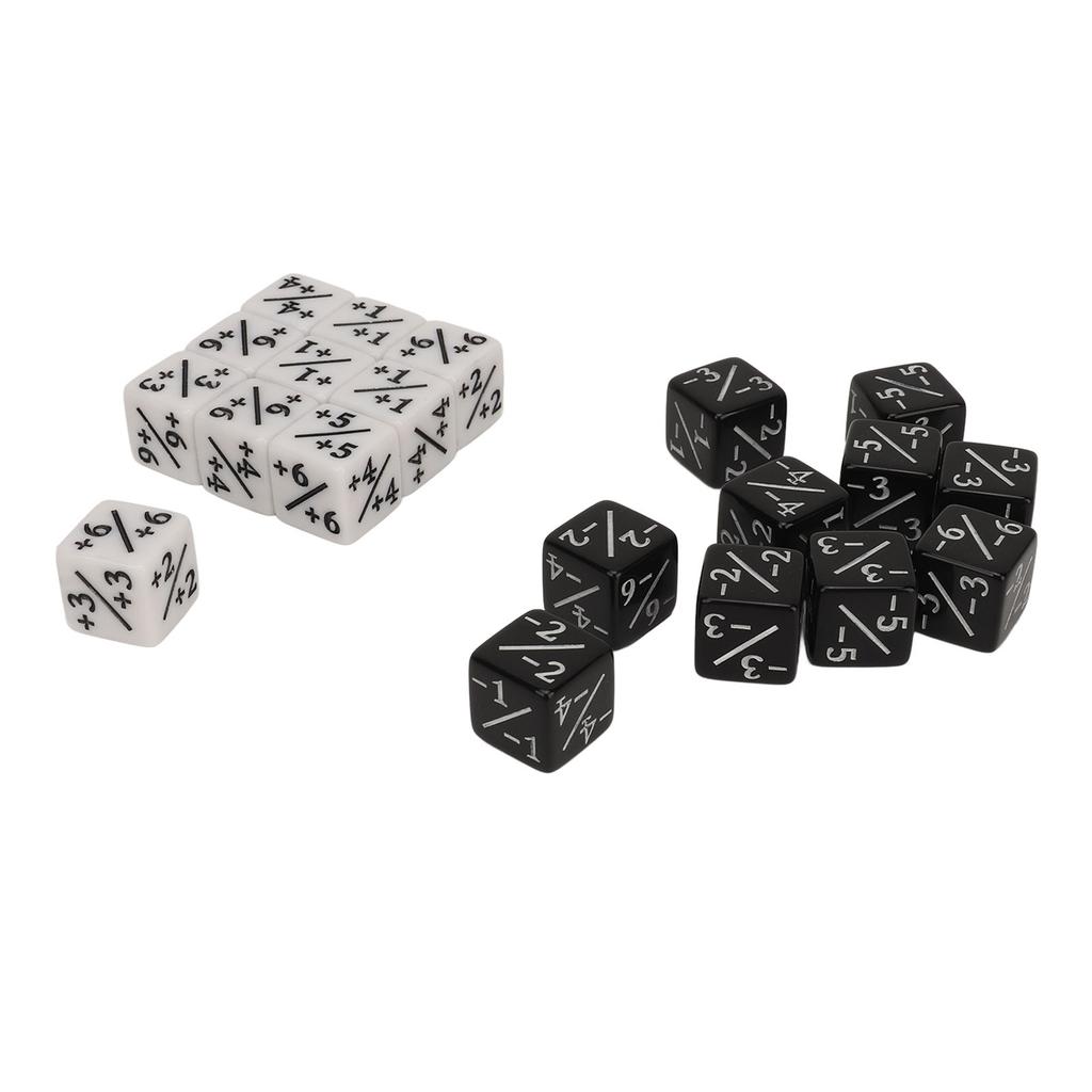 20Pcs Dice Counters Token 15.3mm Positive Negative Dice Counters Set for Board Games Math Games