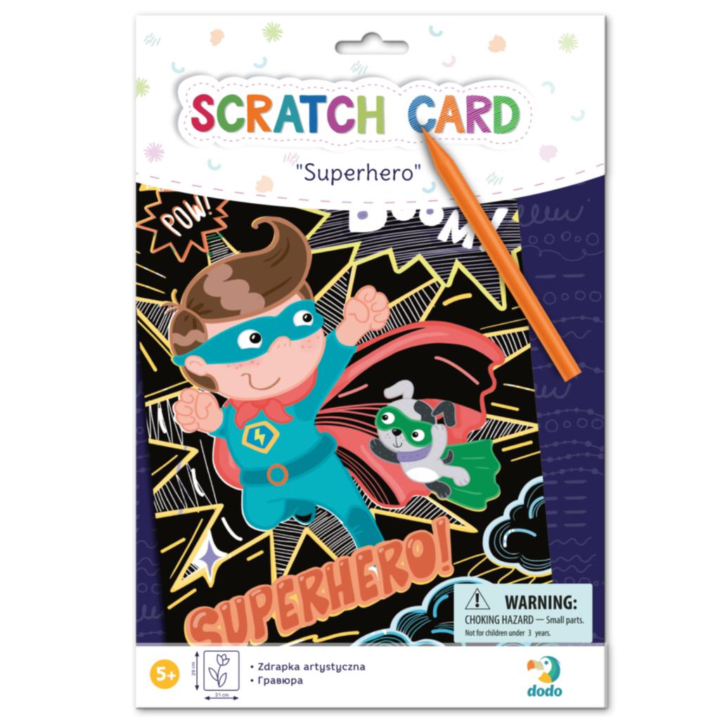 Zdrapka Artystyczna ”Superbohaterowie” Malowanie Metodą Scratch Dla Dzieci