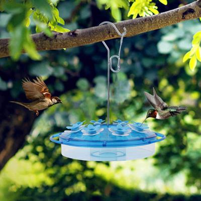 Yousheng 450ml Hummingbird Feeder with Perch And Feeding Ports Outdoor Hanging Wildbird Feeder for Garden Backyard Decor