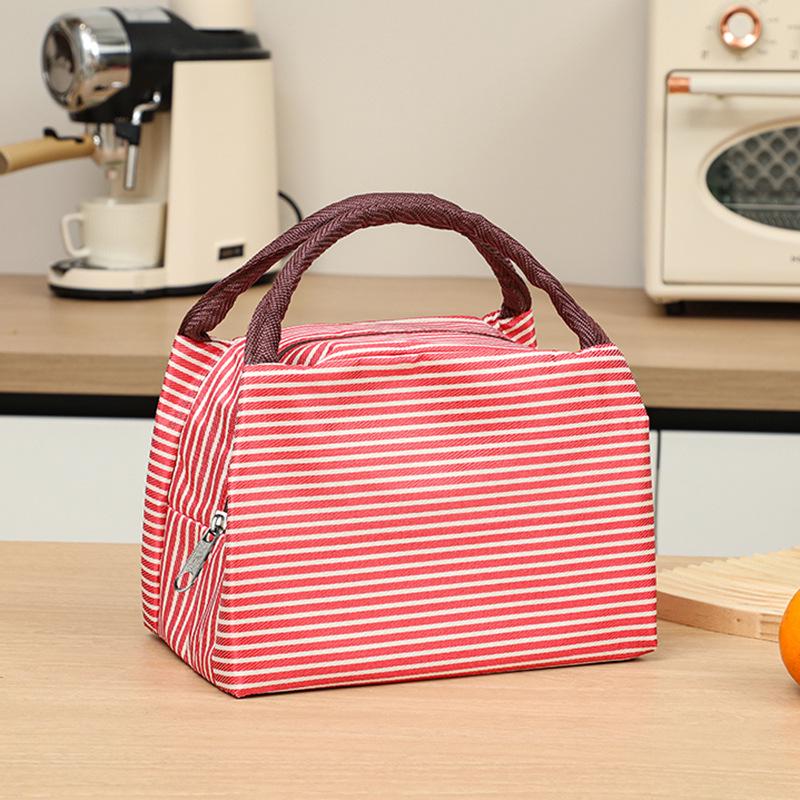 Insulated Portable Lunch Bento Bag with Thick Ice Pack Storage.