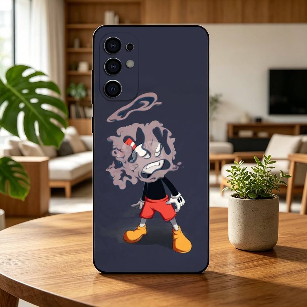 P-Popular C-Cuphead Game Phone Case For Samsung S25,S24,S21,S22,S23,S30,Ultra,S20,Plus,Fe,Soft Silicone Black Cover Samsung S26ULTRA