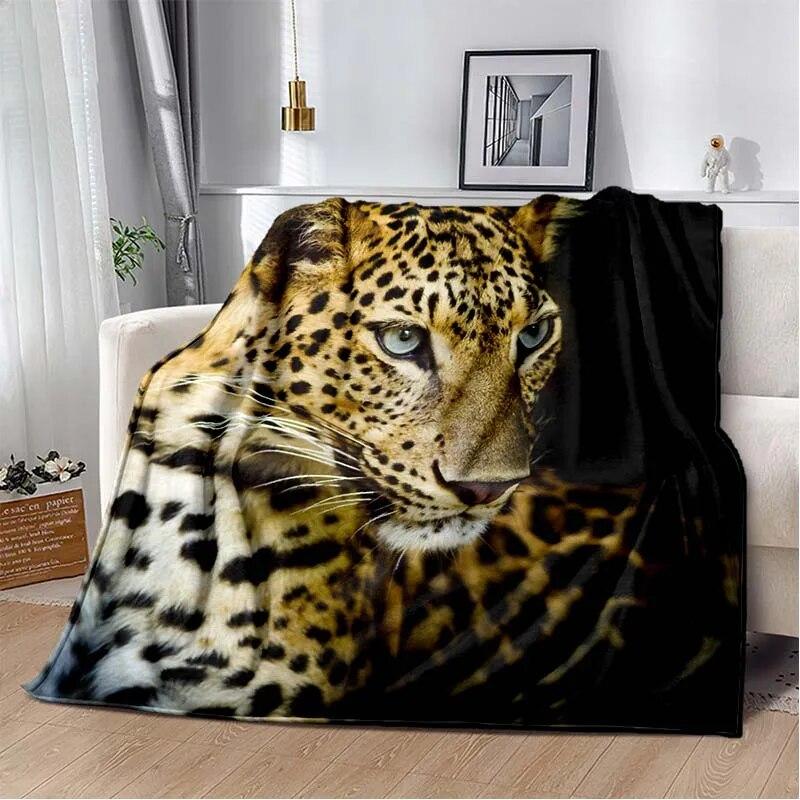 3d Tier Gepard Leopard Cartoon Blanket for Bed Picnic Blanket Sofa Thin Blanket Air Conditioning Blanket Customized Blankets