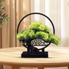 Artificial Pine Plant Decoration for Indoor Living Room: Screen Ornament, TV Cabinet, Coffee Table, or Small Potted Display.