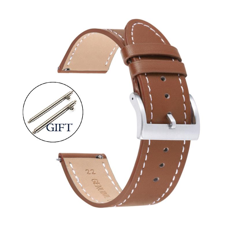 Fashion Men Quick Release Watch Strap Sport Watch Bracelet Vintage Cowhide Watchband 18/20/22/24mm Replacement Universal Bands