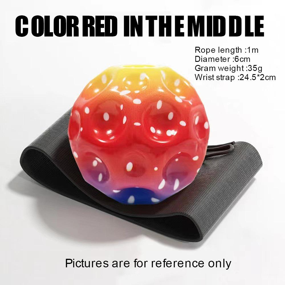 

Fashion Colorful Bouncy Balls with Wristband High Elasticity Wrist Ball Rubber Hole Ball