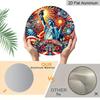 2D Flat, 1pc Vintage Patriotic Independence Day Aluminum Wall Decor - Statue of Liberty with Fireworks, American Flag Colors - Heavy-Duty Rustproof