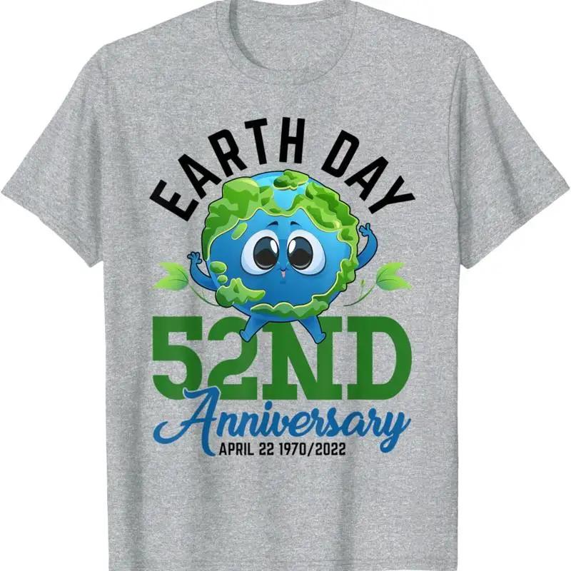Cute Earth Day 52nd Anniversary April 22 1970 2022 Graphic T Shirt Unisex Short Sleeve S