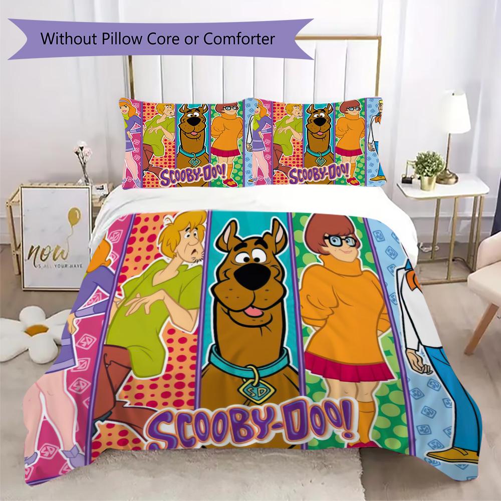 Halloween fantasy comedy adventure cartoon movie Scooby-Doo provides comfortable bedding covers and pillowcases for home use (without core) K7