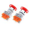 1Pc Red Mushroom Cap Normally Closed Emergency Stop Push Switch Button 10A Lay37