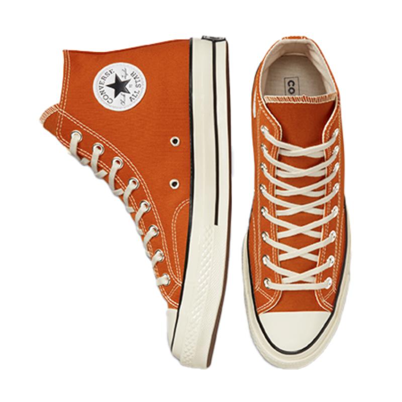 Converse 1970s Chuck Taylor All Star Hi comfortable and versatile durable and breathable high-top canvas shoes unisex sunset orange