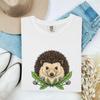 Hedgehog Shirt Animal Nature Gift Women Hand Drawn Tee Porcupine T-Shirt Wildlife Enthusiast Illustrated Graphic Outdoor Design Vintage