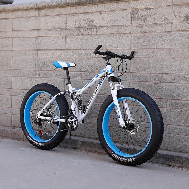 Adult Off-Road Mountain Bike with 4.0 Tires & Shock Absorption for Men, Women & Students