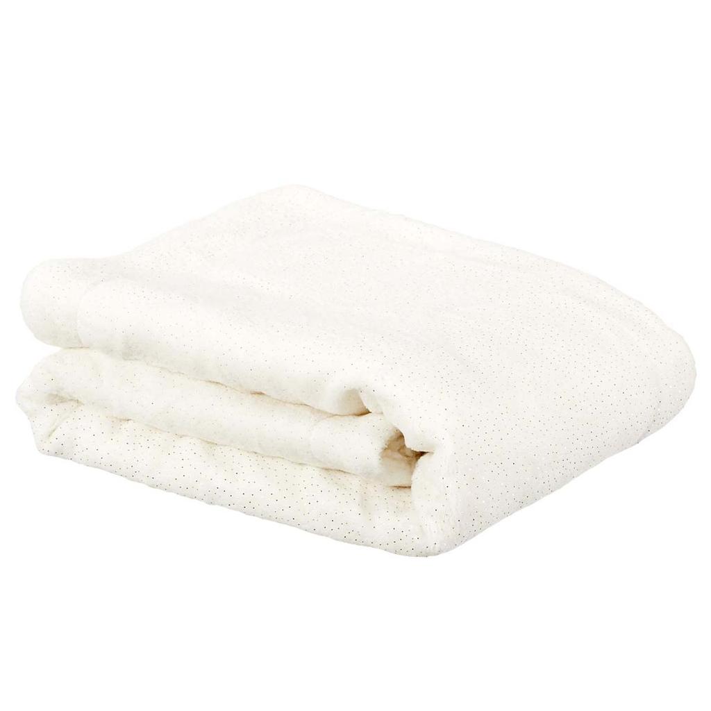 Les Trésors De Lily [A0887] - Plaid și consola 'Licorne My Unicorn' fildeș - 100x75 cm