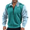 Men's  Flip Collar  Long Sleeves  Half Zipper  Hoodie
