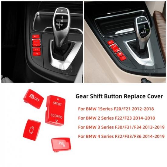 

Gear Shift Button Cover Replace Red For BMW 1 2 3 4 Series F20 F22 F30 F32 13-19