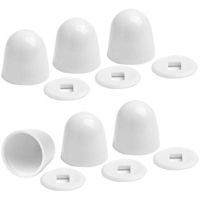 6pcs White Toilet Bolt Caps For Home Toilet Accessories Bathroom Fixture Hides Bathroom Installation Marks