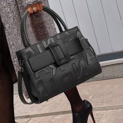 Sac à bandoulière en cuir véritable pour femme 2024 Nouveau sac à bandoulière de grande capacité Sac à main polyvalent pour femme Sac à lettre