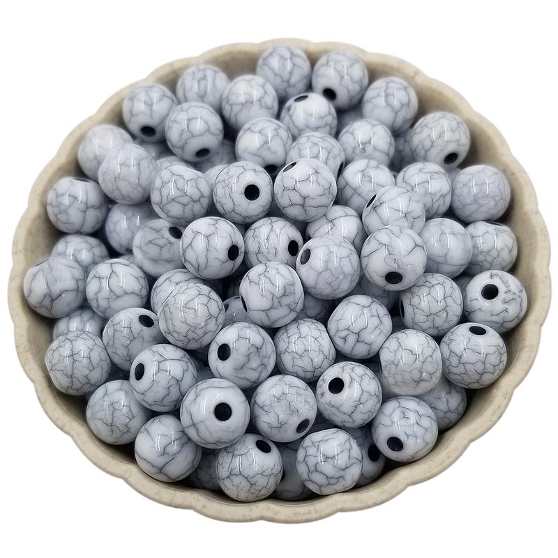 Creative Pendant Handmade Material 100Pcs 8mm DIY For Wholesale Jewelry Accessories Loose Bead Cracks Beads Necklace Bracelet