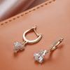 New  Rose Gold Long Drop Earrings Unusual Creative Micro-Wax Inlay Natural Zircon Earrings Women Fashion Jewelry Gift