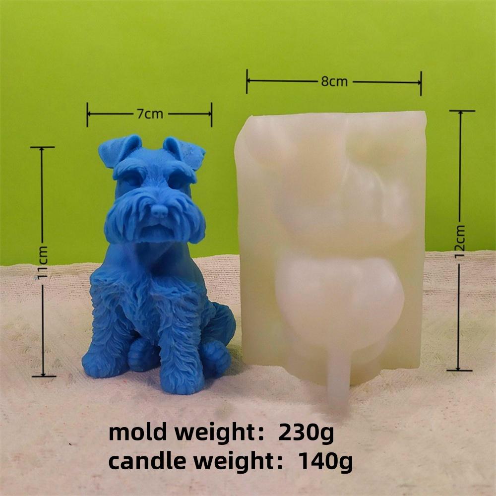 3D Cute Golden Teddy Candle Silicone Molds Handmade Poodle Dog Aromatherapy Gypsum Resin Mold DIY Dog Decoration Ornament Gift