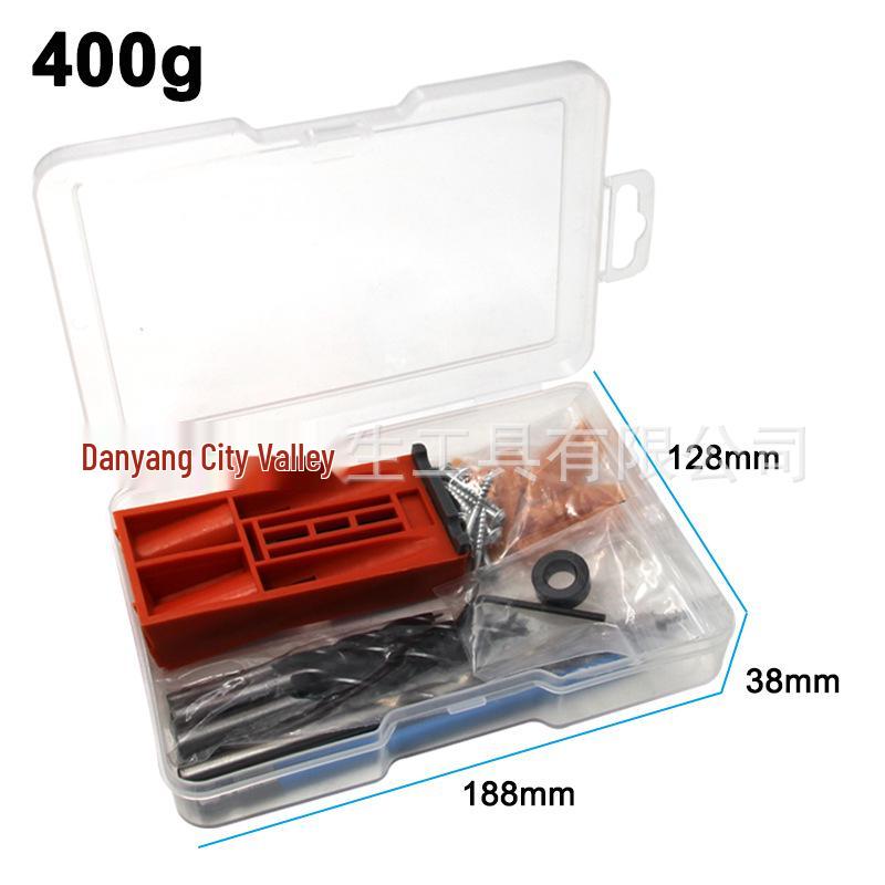 

28-Piece Woodworking Pocket Hole Jig Set with Positioning Drill, Three-Point Drill, and Hole Puncher Clamp Tool.