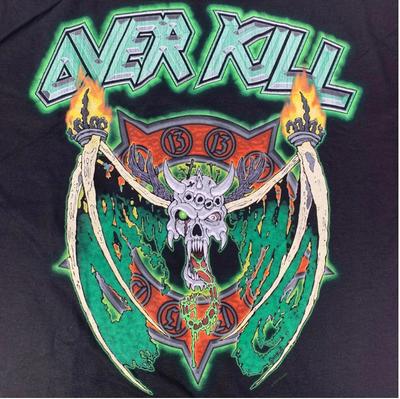 Overkill Logo Přetištěné Černé Unisex Bavlněné Tričko S-5XL Unisex Tričko