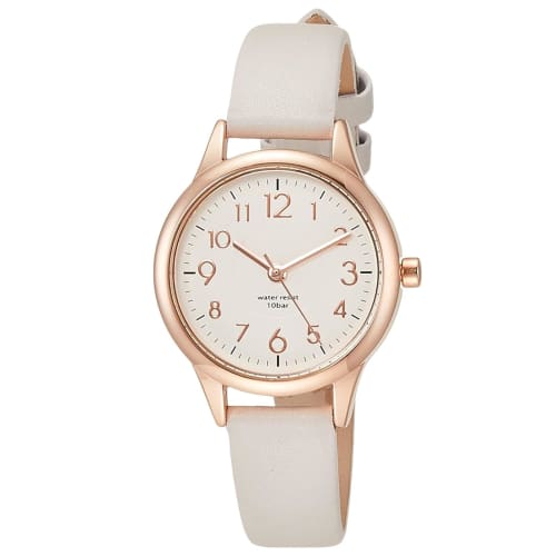 

Fieldwork Women s Waterproof Juvia Analog Watch with Leather Strap, Gray, ST257p-1