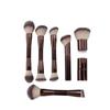 7dílná přenosná oboustranná sada štětců na make-up: Zahrnuje štětce na make-up, pudr, tvářenku a konturování