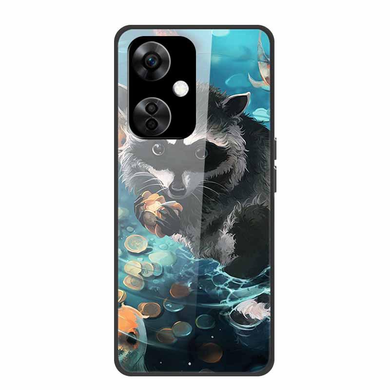 Personalisierte bunte Landschafts-Handyhülle mit gehärtetem Glas für OnePlus NORD CE 3 5G