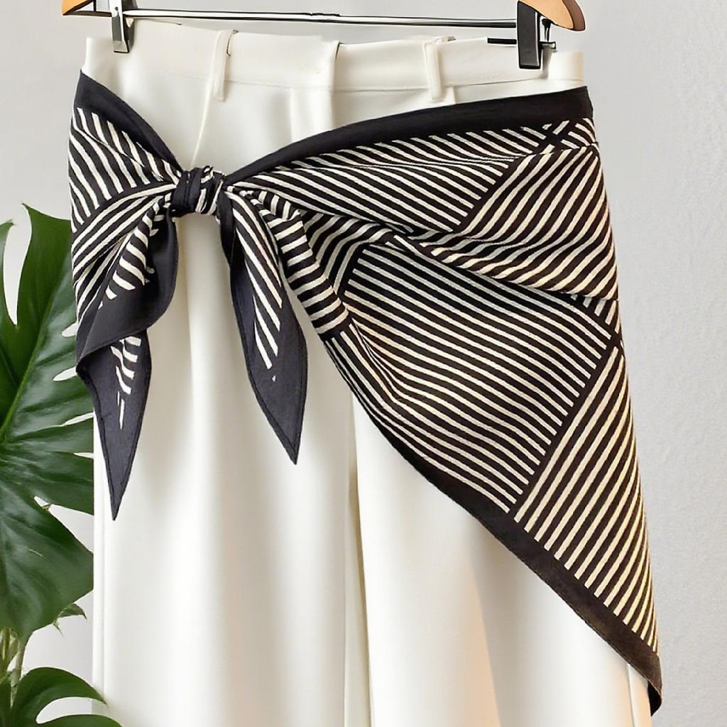 Spring and summer printed skirt women's triangle towel skirt curtain decorative belt towel stacked short skirt fart curtain new fashion