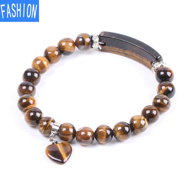 Pulseira de contas de cristal natural amor charme pulseira de contas joias femininas