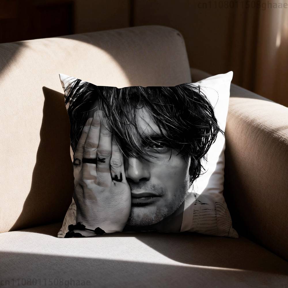 Vtipný povlak na polštář Mads Mikkelsen Hannibal Povlak na polštář Potah na polštář do obývacího pokoje Pohovka Vhodné pro domácí ložnici Dekorace místnosti