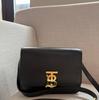 [Pre-Owned] TB Exclusive Logo Adjustable Detachable Shoulder Strap Leather Lock Bag Crossbody Shoulder Bag - Very Good #18XT74M