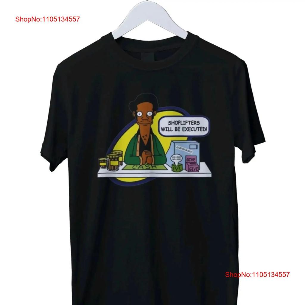 Apu Nahasapeemapetilon Shoplifters Will Be Executed T Shirt Unisexs S M L XLXL vintage Washed Stylish Unisex Comfortable
