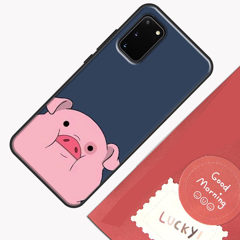 Cartoon Pig Phone Case For Samsung Galaxy S25 S26 Ultra S20 S21 S22 S23 S24 Plus S9 S10 S25 FE Cover Shell