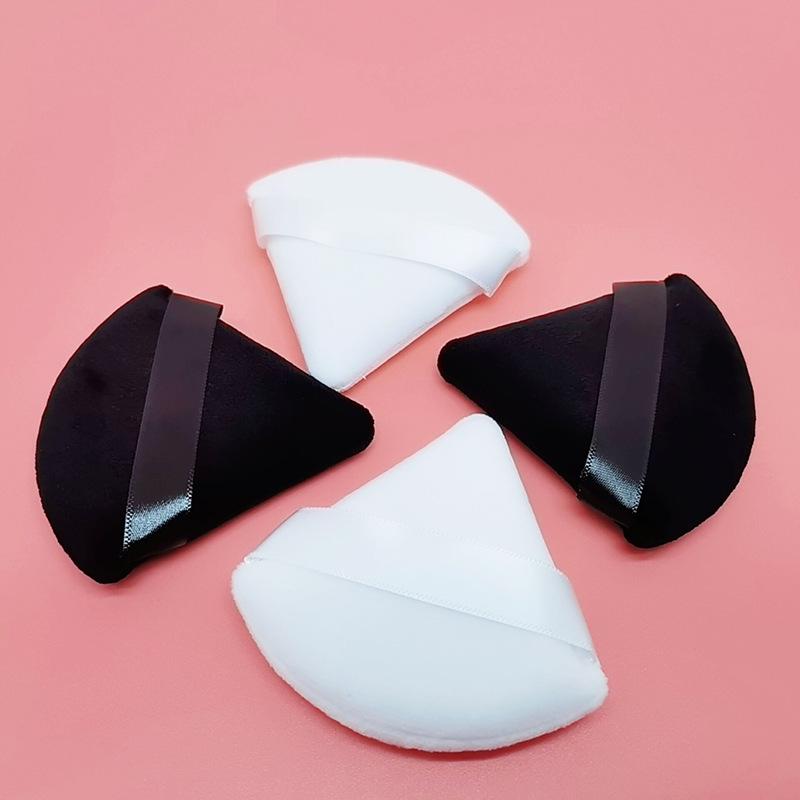 Velvet Black Fan-Shaped Triangle Makeup Sponge for Powder and Air Cushion