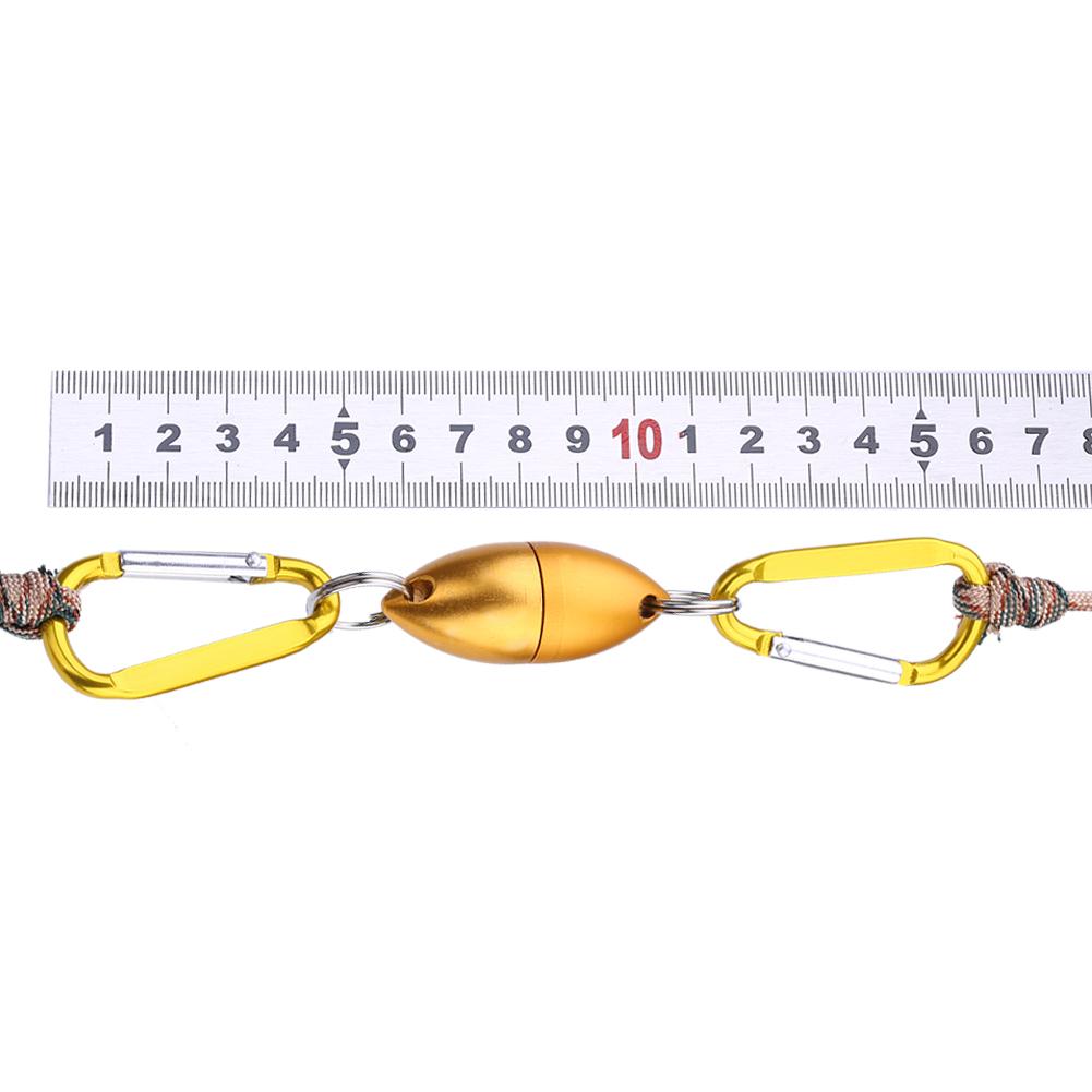 Strongest Magnetic Fly Fishing Net Release Holder with Aluminium Alloy Carabiner (golden)