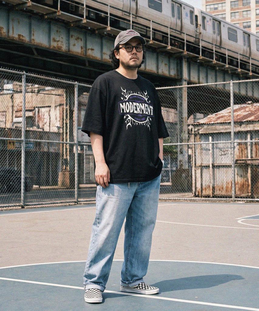 MODERMENT Real Overfit Blaze Short Sleeve T-Shirt [Black]