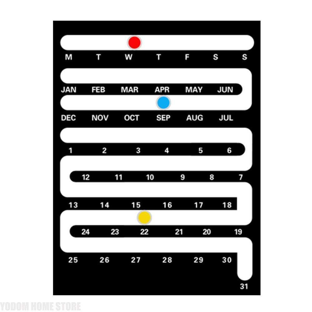 Nordic Style Acrylic Wall-Mounted Calendar Creative Desktop Home Ornament Perpetual Calendar New Year's Gift