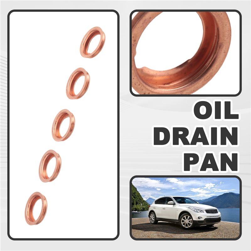 L17A-50Pcs Engine Oil Drain Plug Seal Washer Gasket Rings For Infiniti Nissan 1102601M02