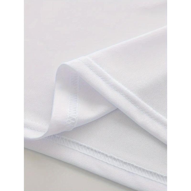 European Sizes Men's Casual Crew Neck T-Shirt with Unique Geometric Print - Lightweight, Breathable Polyester for Summer Comfort